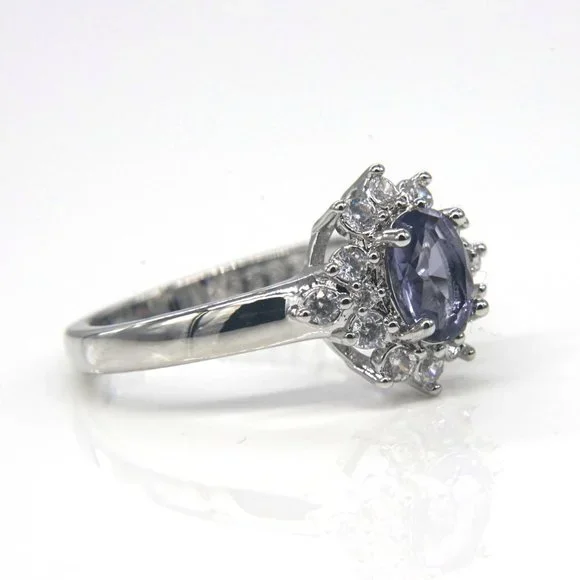 Ring with silver and Amethyst. - Picture 3 of 3